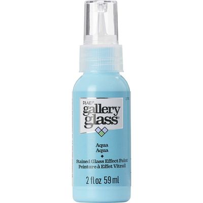 Plaid Aqua Gallery Glass Paint 2oz