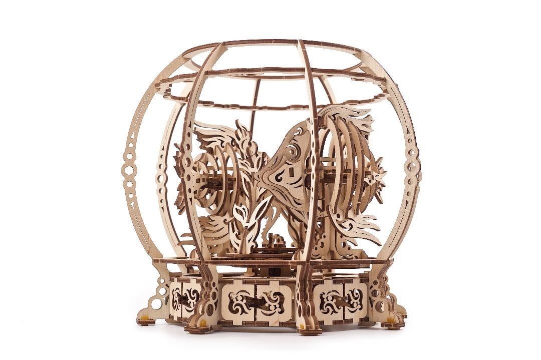 UGears 3D Wooden Puzzle Mechanical Aquarium Model Kit 325 piece