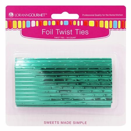 Lorann Green Twist Ties 50 pack