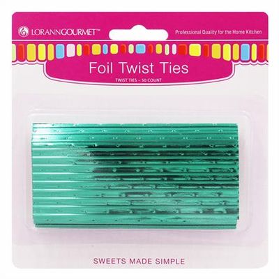 Lorann Green Twist Ties 50 pack