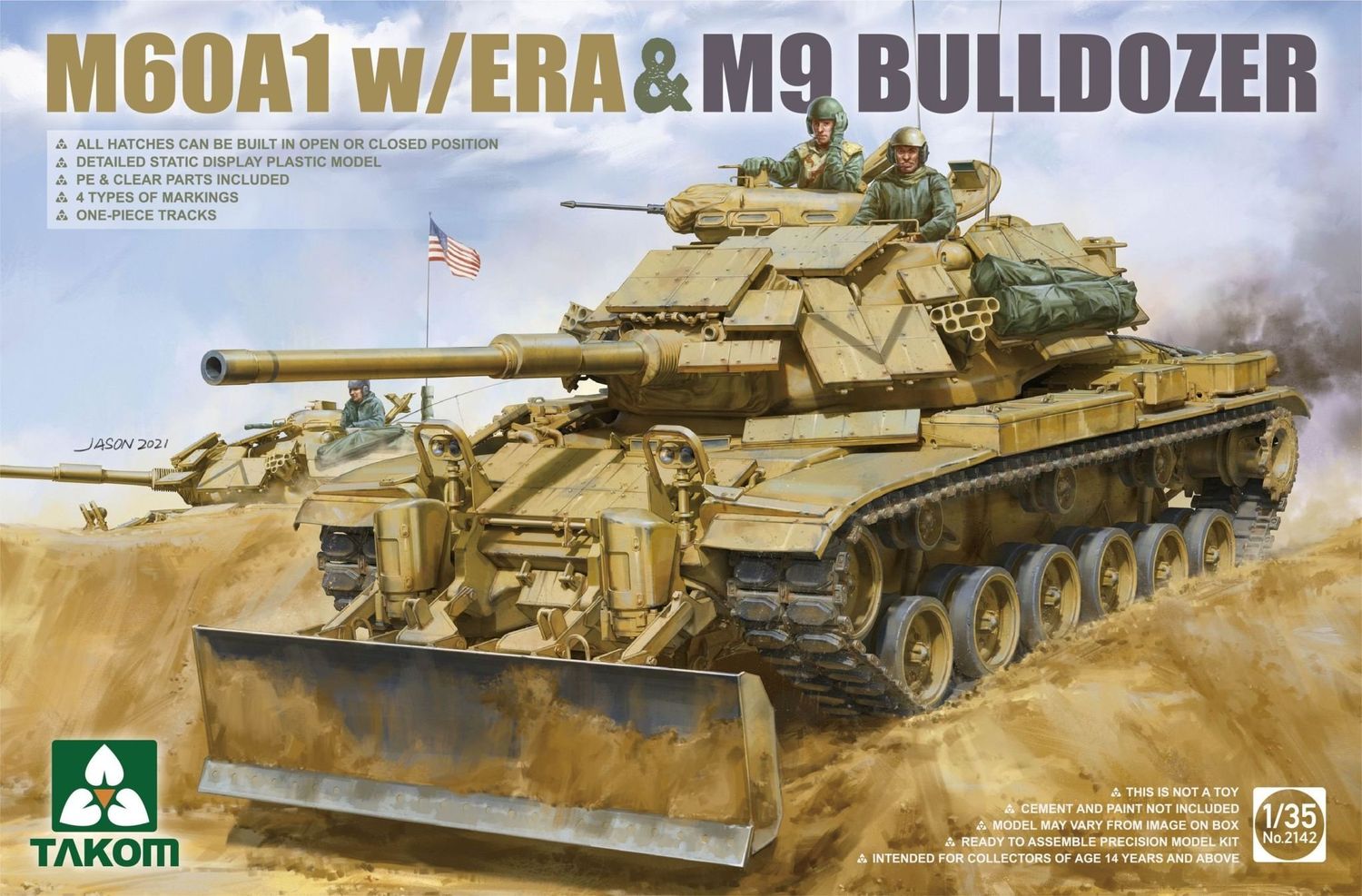 TAKOM M60A1 w/ERA&amp;M9 BULLDOZER (1/35)