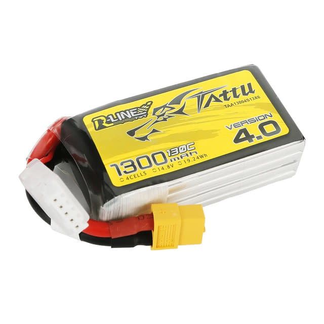 Tattu R-Line 1300mAh 14.8V 130C 4S w/ XT60