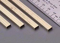 K&amp;S Engineering 1/8x1/4x12in Rectangular Brass Tube