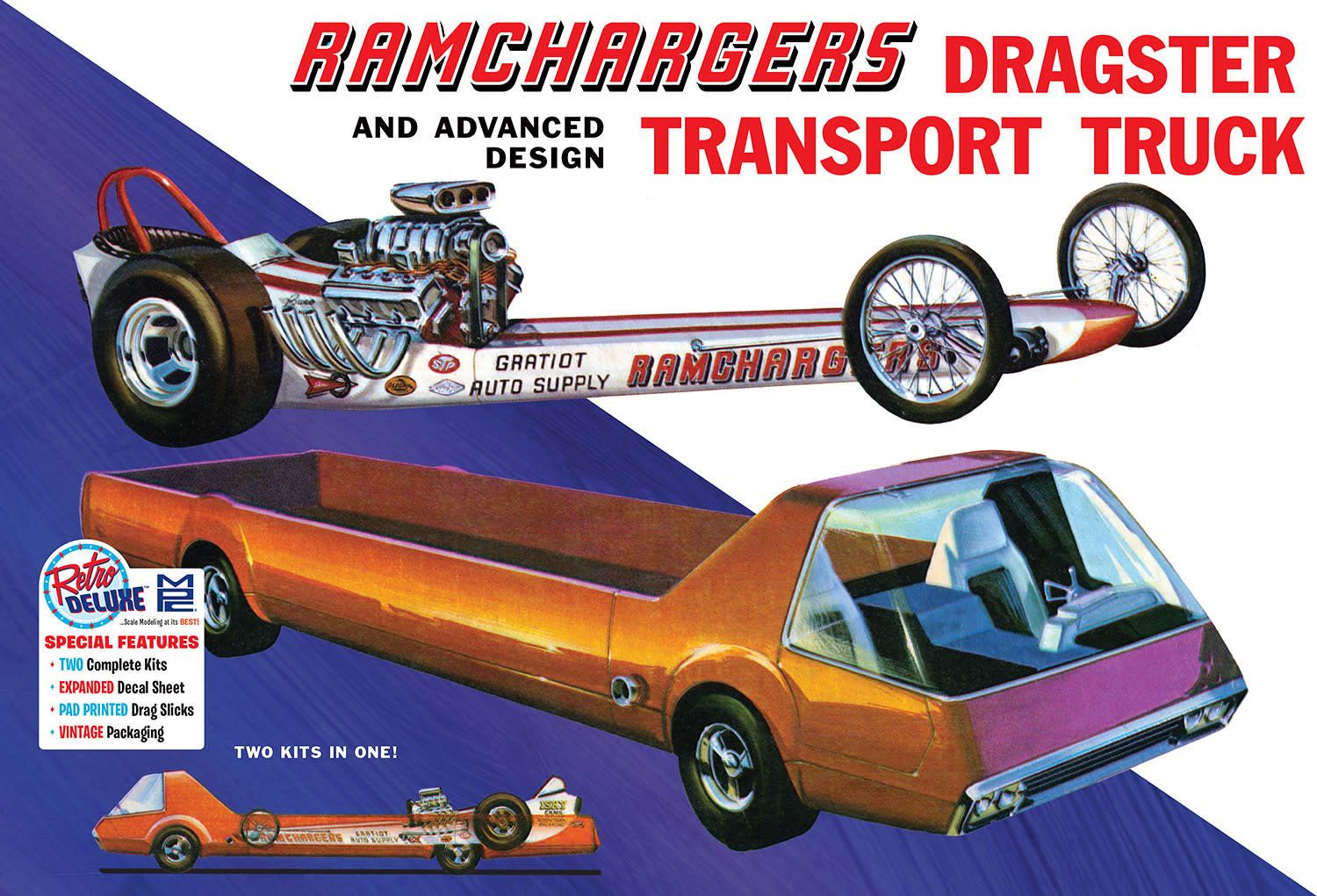 MPC 1/25 Ramchargers Dragsters and Transportation Truck