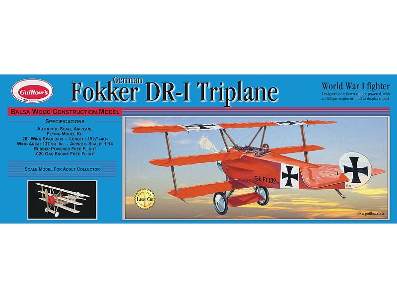 Guillows Fokker Dr1 Triplane Laser Cut