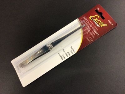 Excel Hobby Blade 6-1/2in Stainless Steel Self Close Tweezers