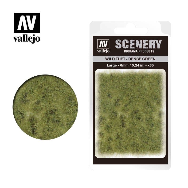 Vallejo 6mm Wild Tuft Dense Green Large 35pc