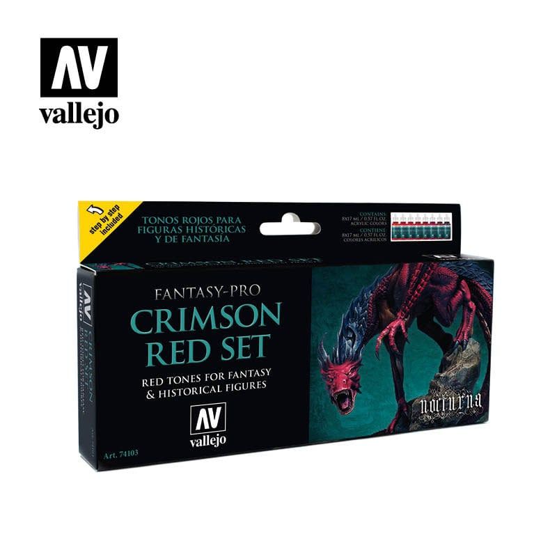 Vallejo Crimson Red Fantasy Pro 8 Piece Set