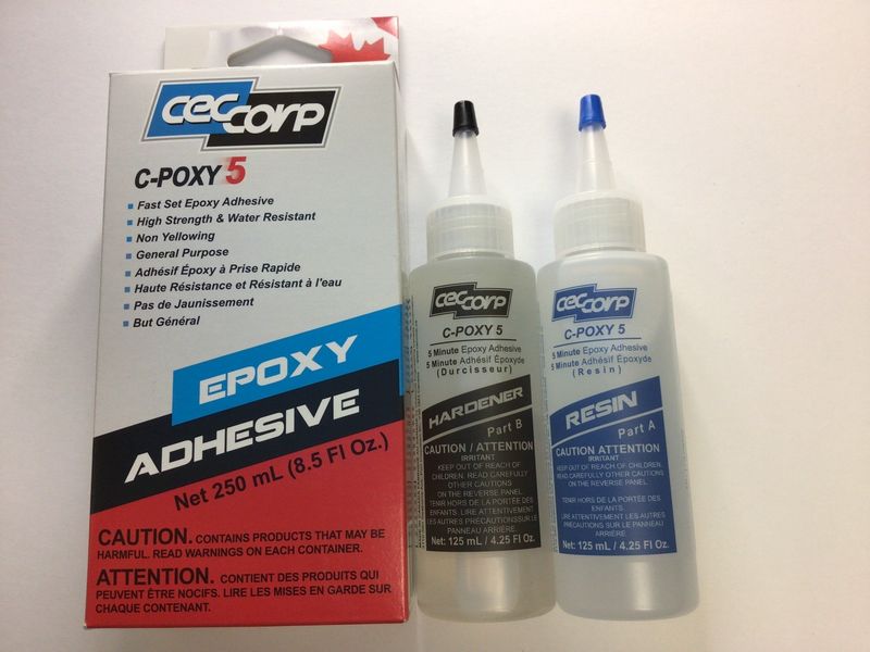 CEC Corp C Poxy 5 Minute 2 Part Epoxy 250ml