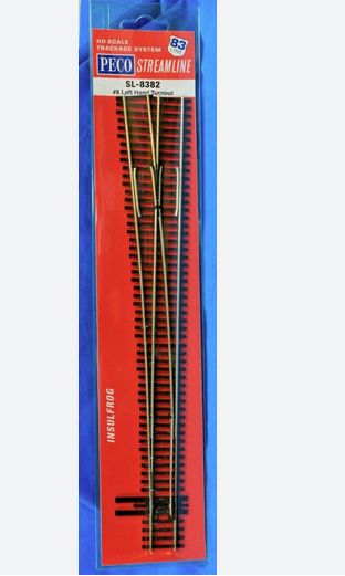 Peco Track #8 TRNOUT-INSULFROG LFT HAND