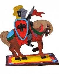 UGears 3D Wooden Puzzle Knight Coloring Model 8 piece