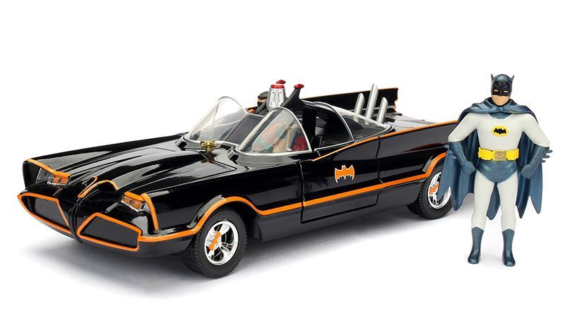 Jada Toys 1/24 Build &amp; Collect Model Kit 1966 Classic TV Series Batmobile w/Batman &amp; Robin
