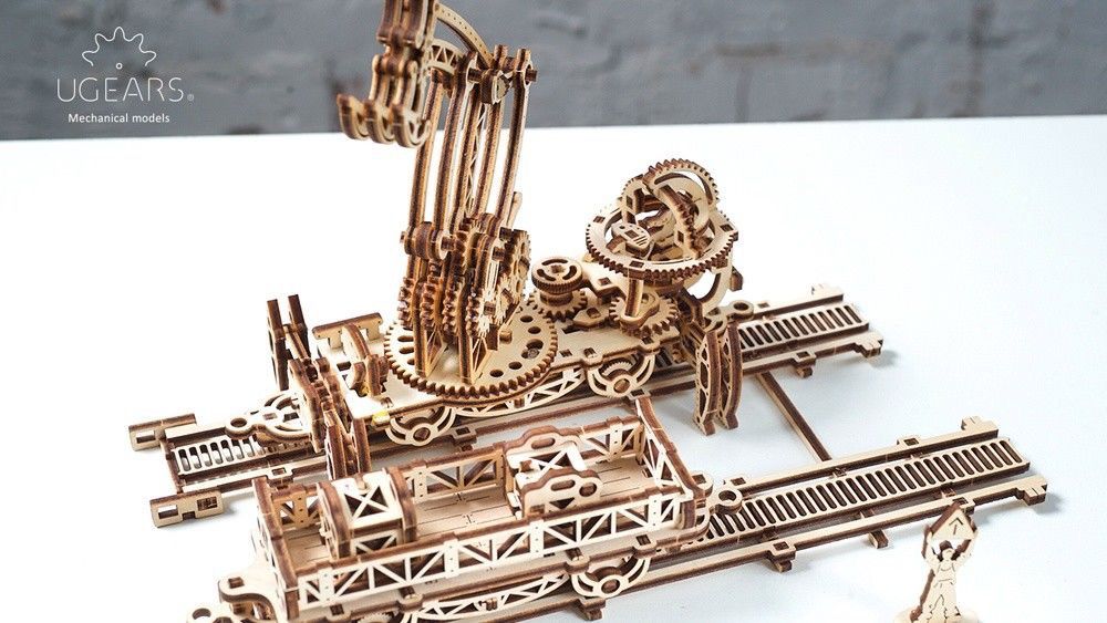 UGears 3D Wooden Puzzle Rail Mounted Manipulator 354 piece