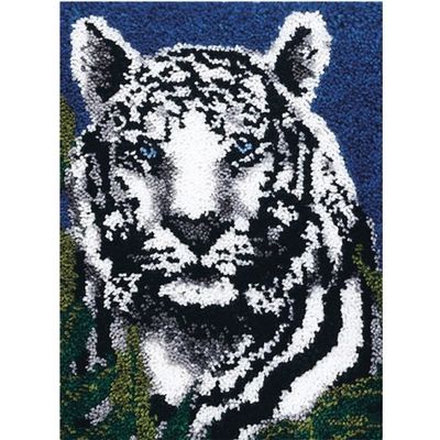 Caron Latch Hook 24x34in White Tiger