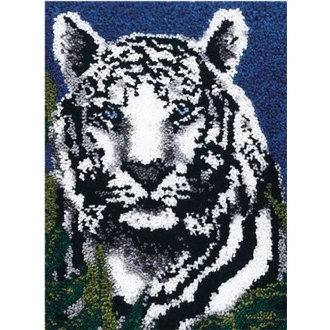 Caron Latch Hook 24x34in White Tiger