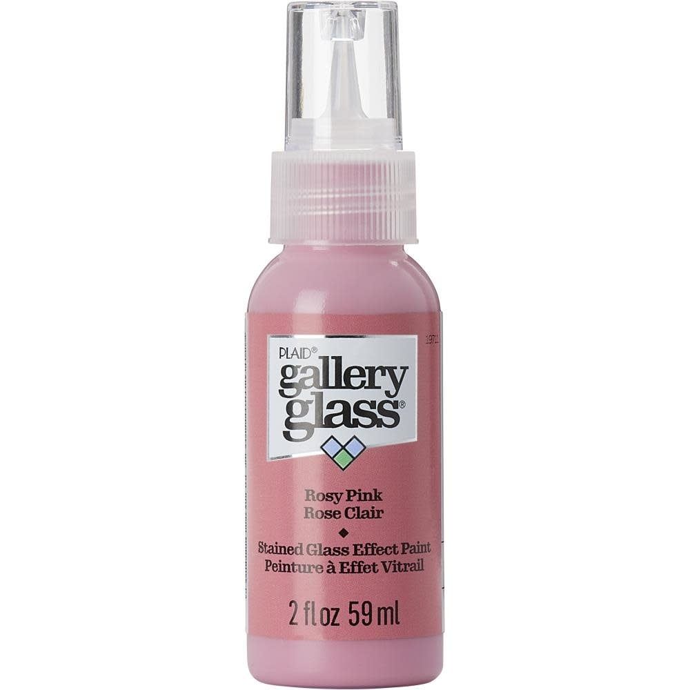 Plaid Rosy Pink Gallery Glass Paint 2oz