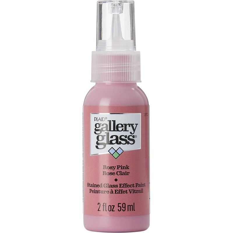 Plaid Rosy Pink Gallery Glass Paint 2oz