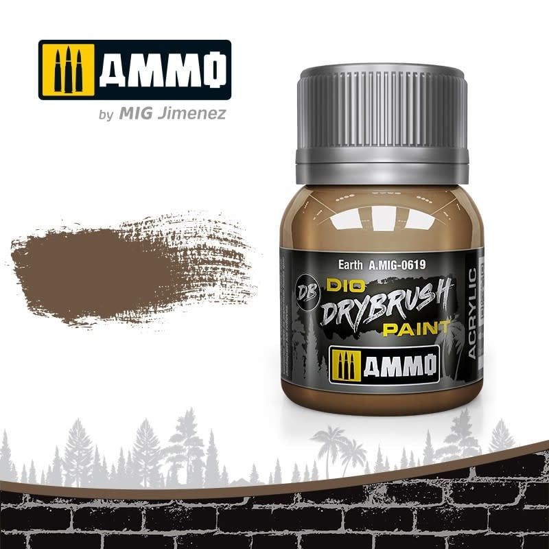 Ammo of MIG Dio Drybrush Earth 40ml