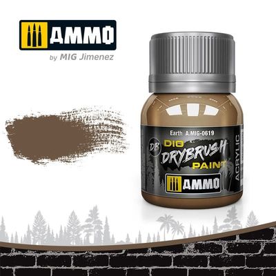 Ammo of MIG Dio Drybrush Earth 40ml