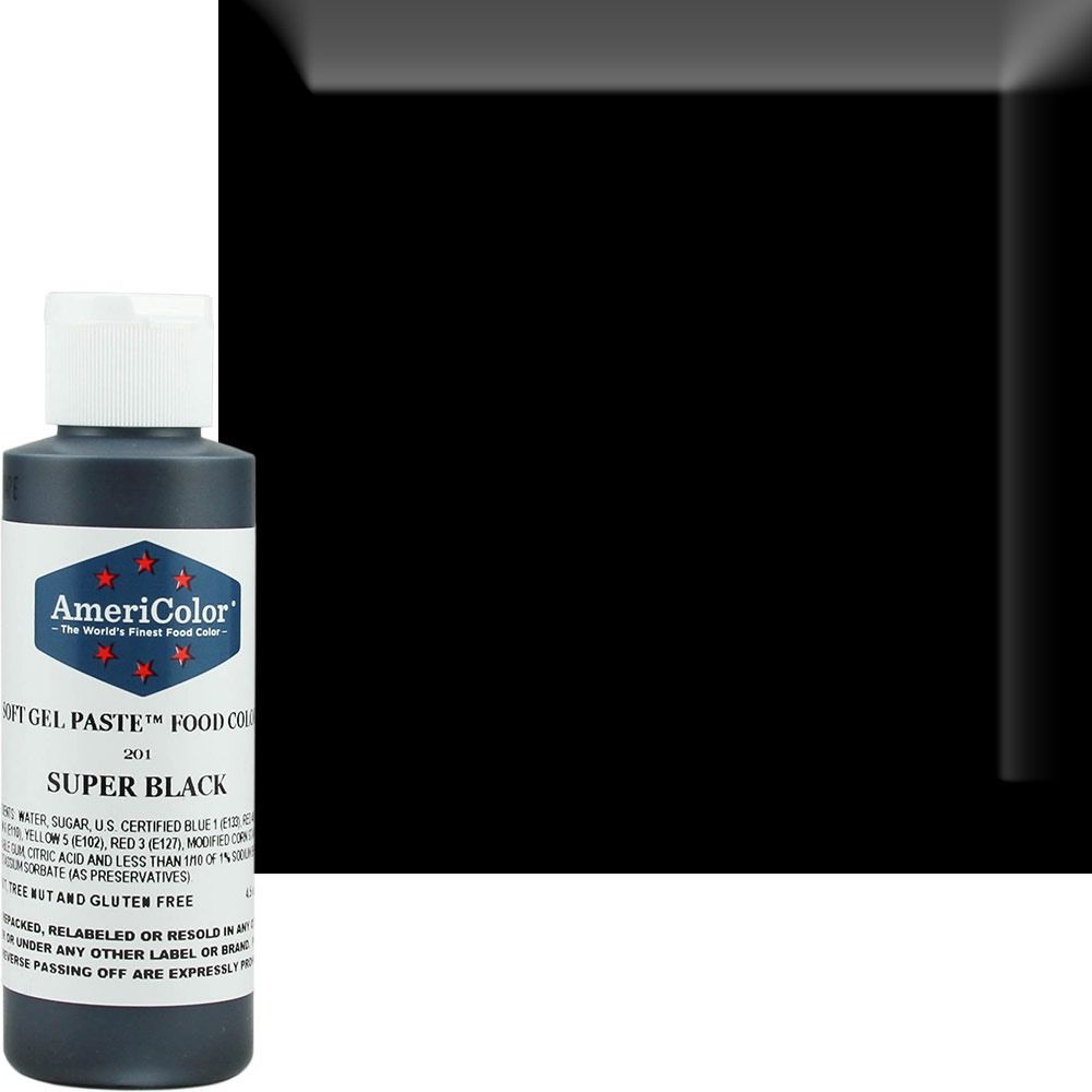 AmeriColor 4.5oz Soft Gel Super Black