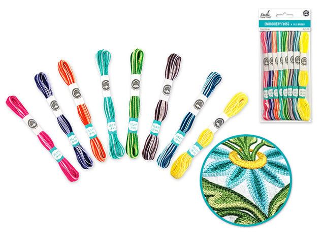 Needle Crafter Cotton Floss 8M Variegated Bright