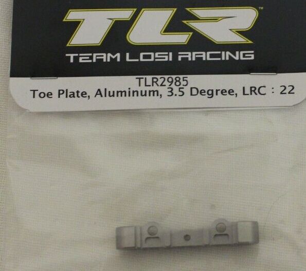 Team Losi Toe Plate, Aluminum, 3.5 Degree, LRC: 22
