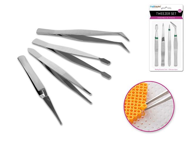CraftMedley Tweezer Set 4pc