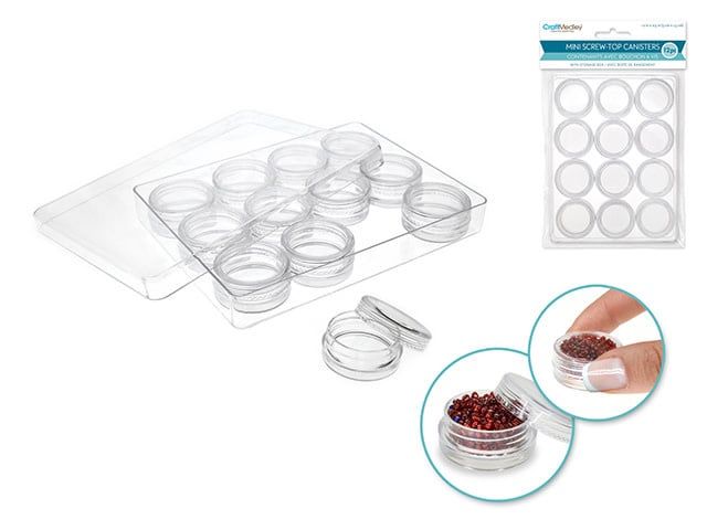 CraftMedley Mini Screw Top Canisters 12pc