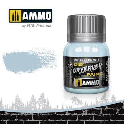 Ammo of MIG Dio Drybrush Light Blue 40ml