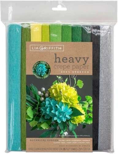 Lia Griffith Heavy Crepe Paper Botanical Garden 3.28ft x 10 rolls