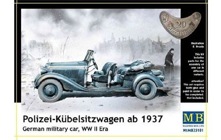 Masterbox 1/35 WWII GER MILIT CAR W/BS