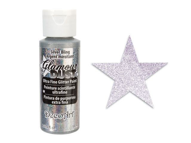 DecoArt Ultrafine Glitter Paint Silver Bling