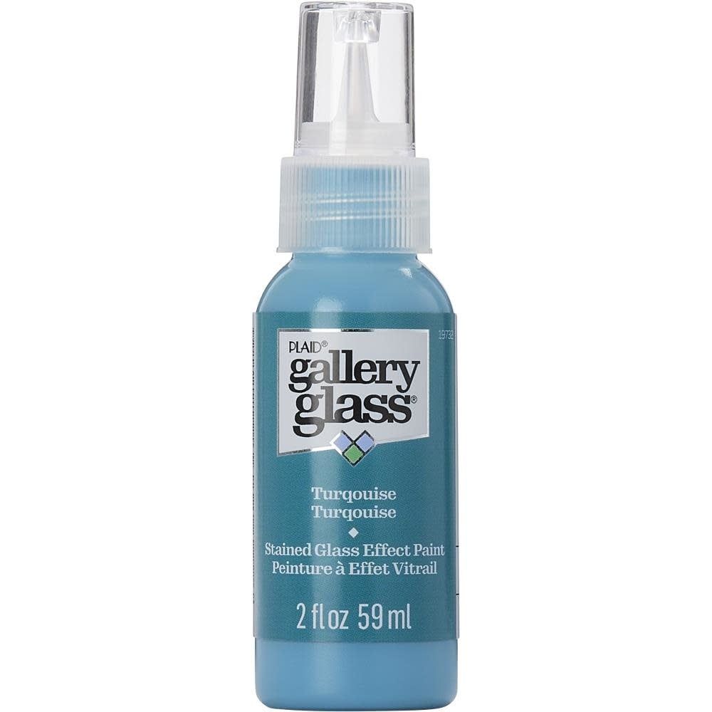 Plaid Turquoise Gallery Glass Paint 2oz