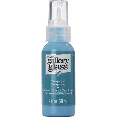 Plaid Turquoise Gallery Glass Paint 2oz