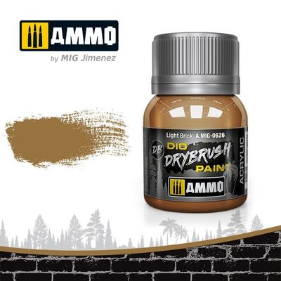 Ammo of MIG Dio Drybrush Light Brick 40ml
