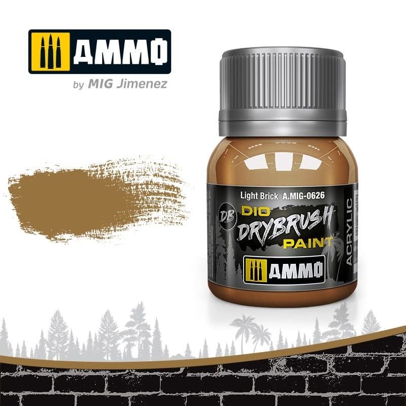 Ammo of MIG Dio Drybrush Light Brick 40ml