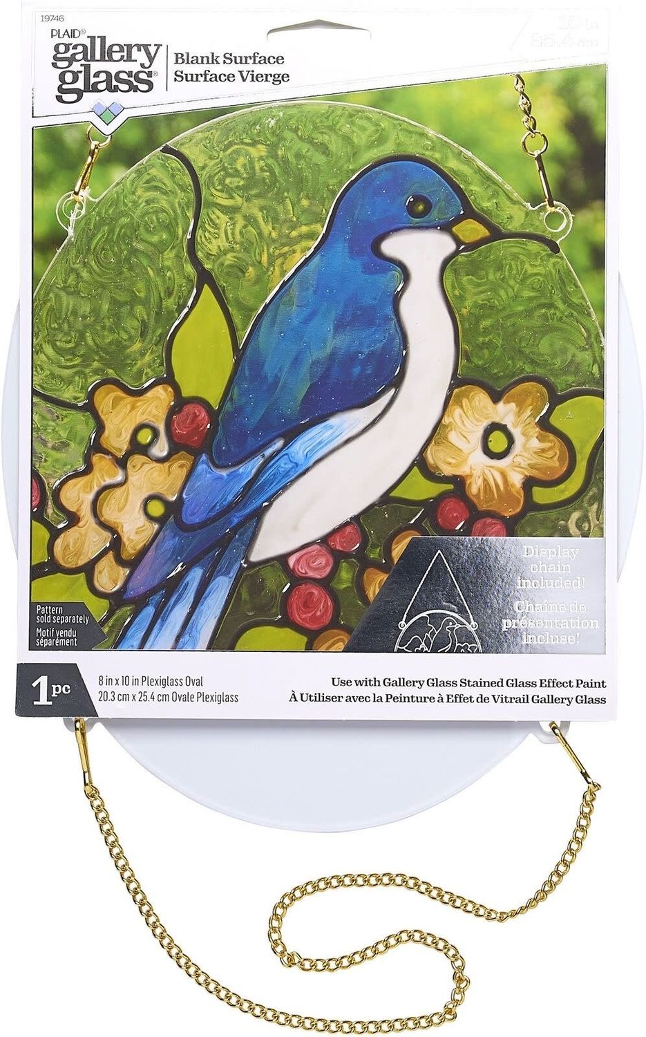 Plaid Gallery Glass Surface (Oval)