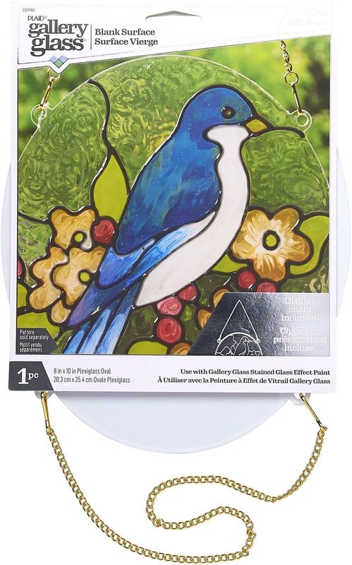 Plaid Gallery Glass Surface (Oval)