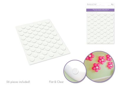 Forever In Time Clear Glue Pads 1/2" Round 56pc High Tack Flat Acid free