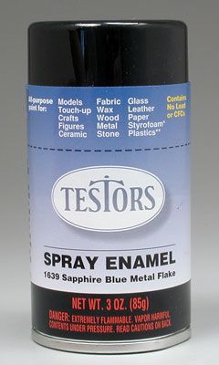 Testors Spray Sapphire Blue Metal 3oz