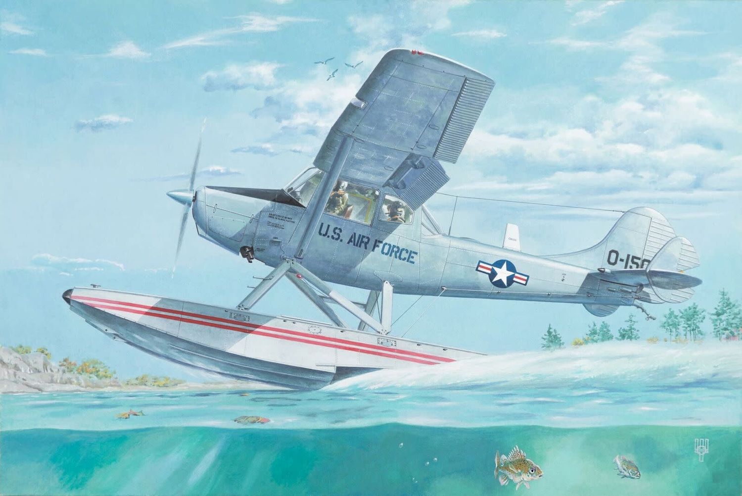 Roden 1/32 L-19/0-1 Bird Dog Floatplane