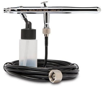 Iwata Revolution HP-BCR Siphon Feed Dual Action Airbrush with Airbrush Hose