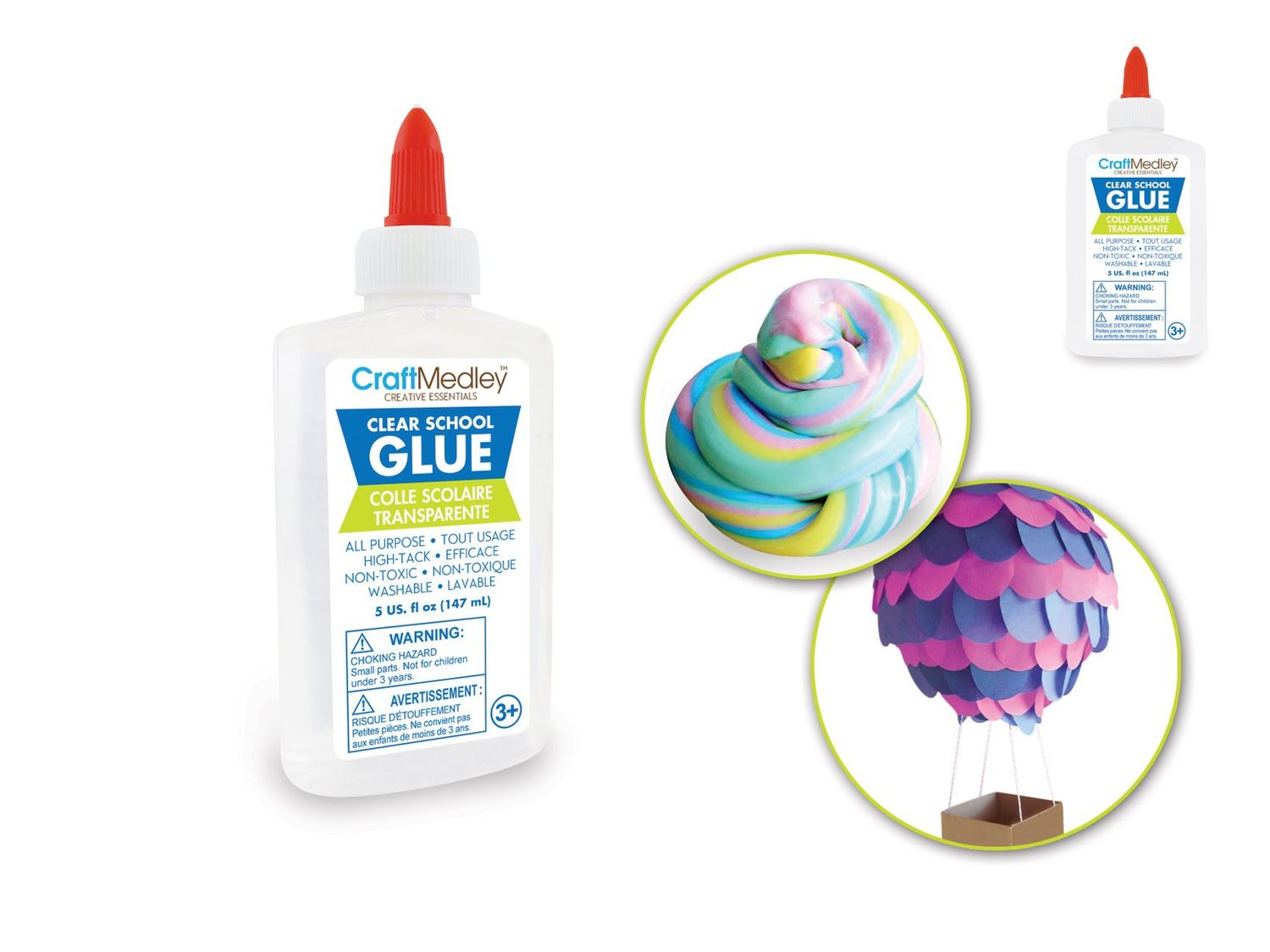 CraftMedley Washable All-Purpose Clear School Glue