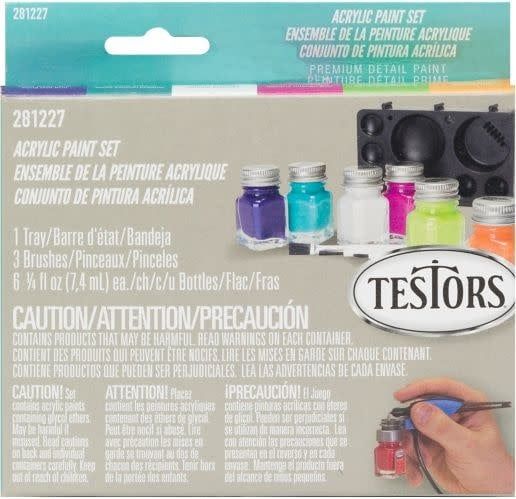 Testors 6 Colour Acrylic Paint Set