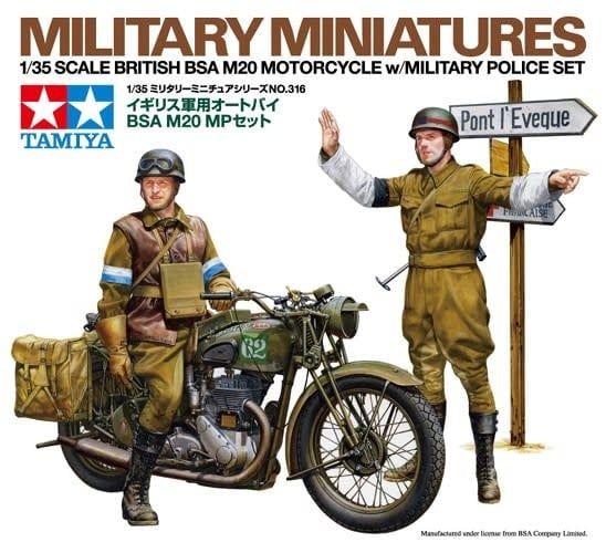 Tamiya 1/35 British BSA M20 Motorcycle With Figures