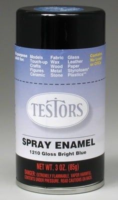 Testors Spray Gloss Bright Blue 3oz