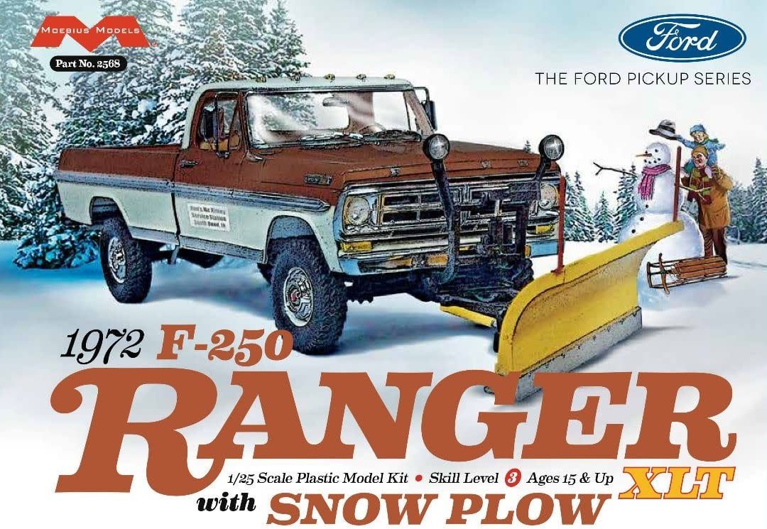 Moebius 1/25 1972 Ford F-250 4x4 with Snow Plow
