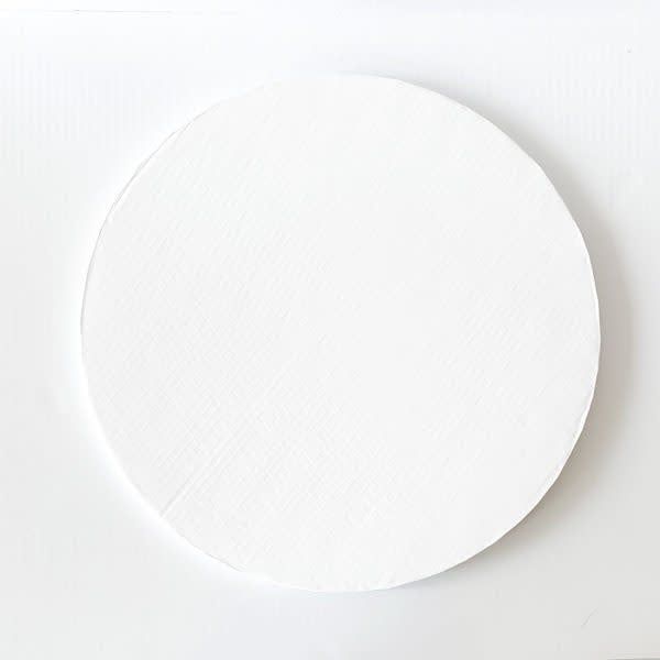Enjay 8x0.25in White Double Wall Cake Board Foil Round