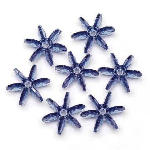 Darice 18mm Starflake Beads Blue