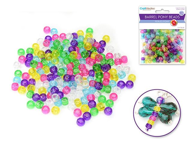 CraftMedley Pony Beads Sparkle Multi-Mix